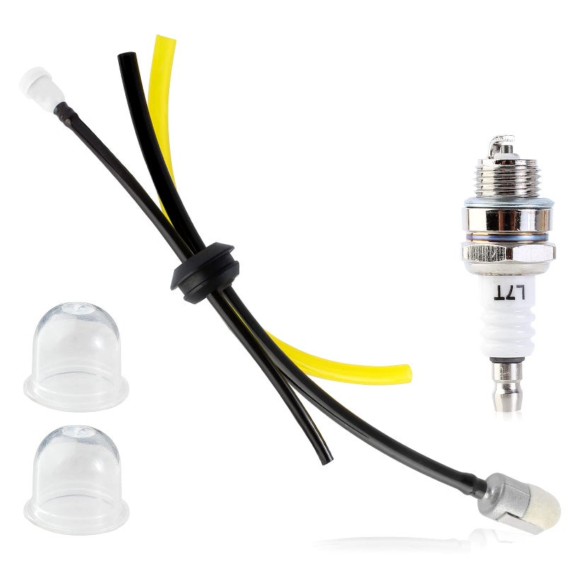 QAZAKY Fuel Gas Tank Grommet kit with Fuel Line Filter Primer Bulb Spark Plug for Echo Blower Tiller Cultivator Pruner String Trimmer Brushcutter PB-265LN PB-265L GT200 GT225 PE200 PE225 PPF225 SRM211 - Image 1
